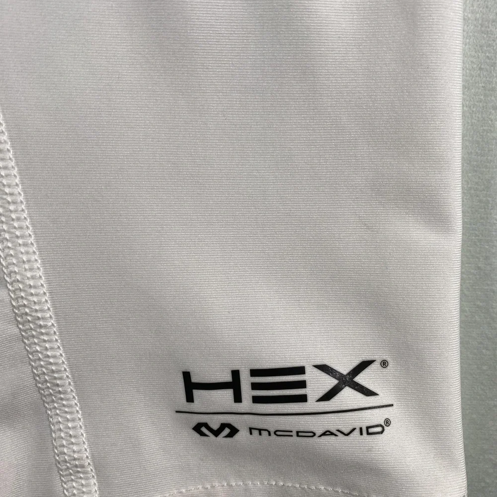 McDavid Compression Pants Mens 2XL XXL White HEX 3/4 Basketball Tailbone Padded - Picture 4 of 11
